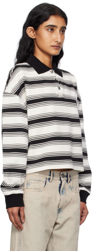 Polo skjorte AMIRI AMIRI MA Stripe Oversized Polo Hvid | AWJYPO1008, 1