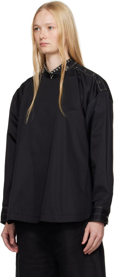 Skjorte LEMAIRE Lemaire Embellished One-Shoulder Top Sort | TO1327 LF1207, 3