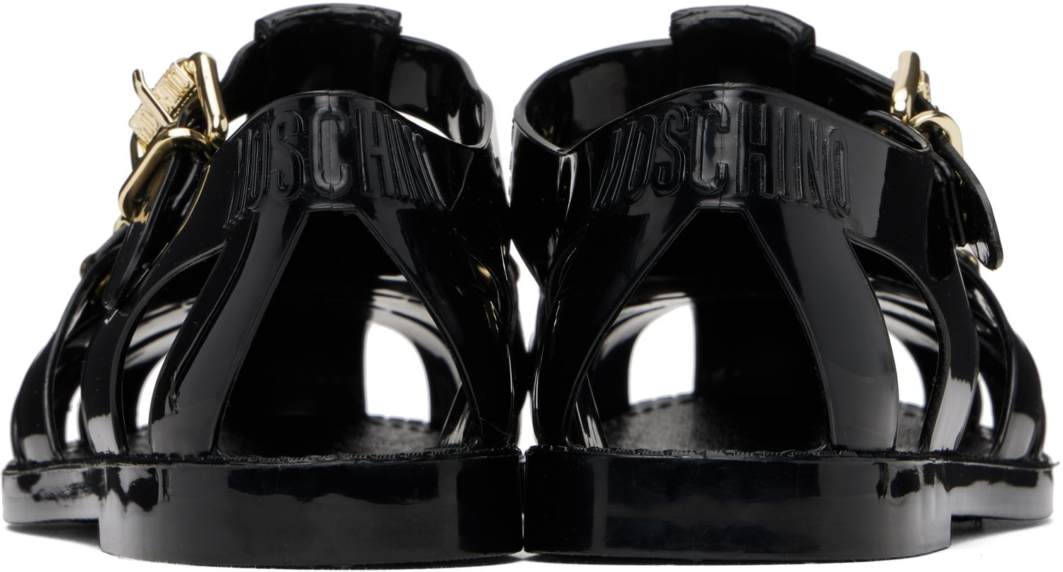 Tilbehør Moschino Moschino Jelly Lettering Logo Sandals Sort | MA16501G1M M20 000, 1