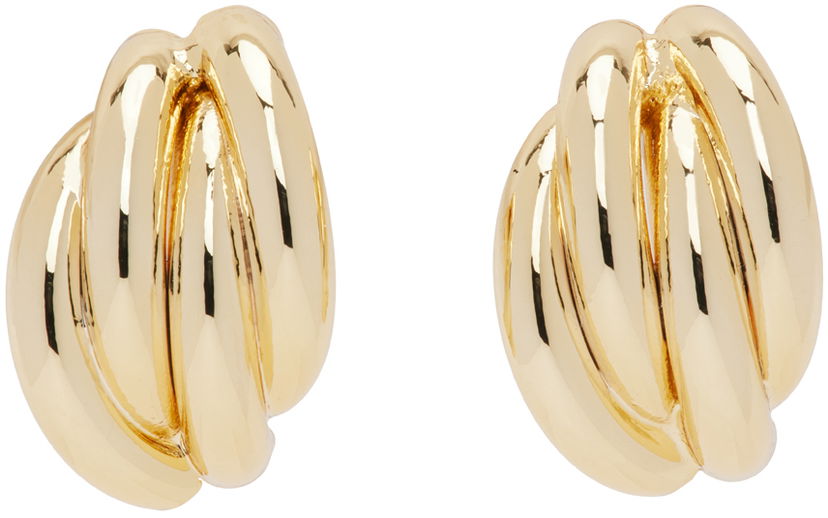 Øreringe Anine Bing ANINE BING Knot Earrings Gul | A-15-3811-920