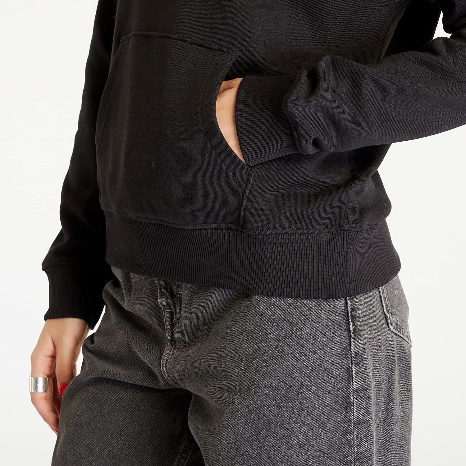 Sweatshirt Tommy Hilfiger BOXY BADGE HOODIE Sort | DW0DW15411 BDS, 1