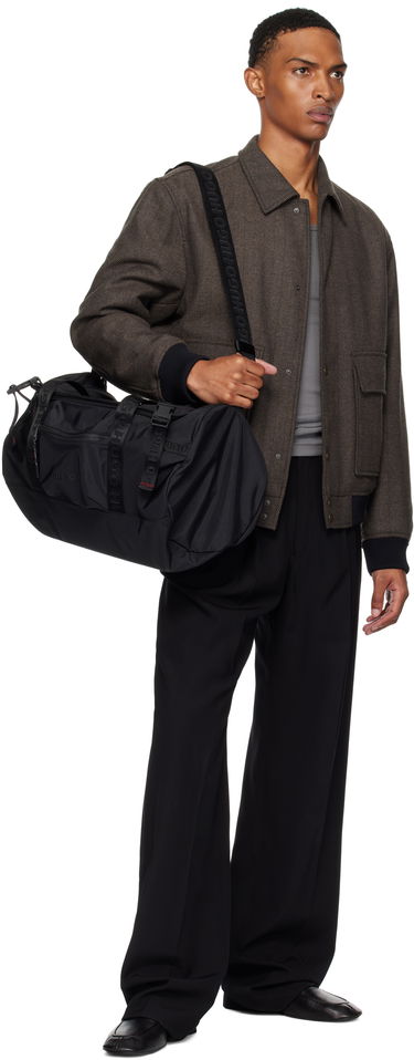 Rejsetaske BOSS HUGO Holdall with Logo Straps Sort | 50547297, 4