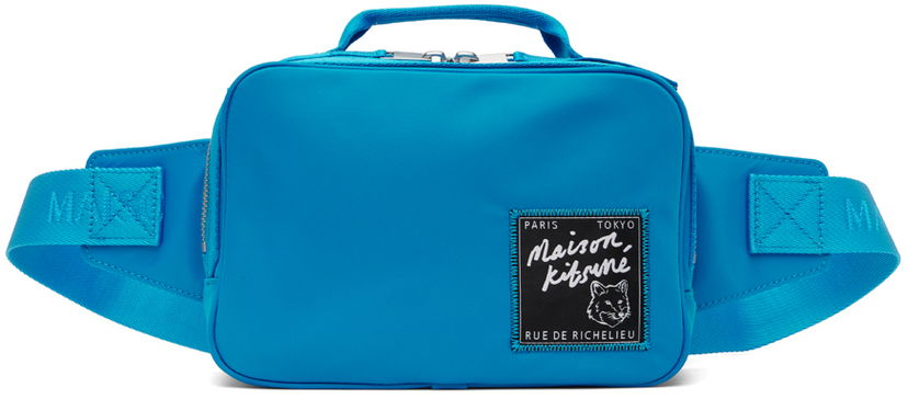 Taljetaske MAISON KITSUNÉ Maison Kitsuné 'The Traveller' Belt Bag Blå | MM05162WQ1001P451