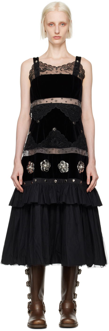 Kjole Chopova Lowena Chopova Lowena Combo Midi Dress Sort | 1251, 0