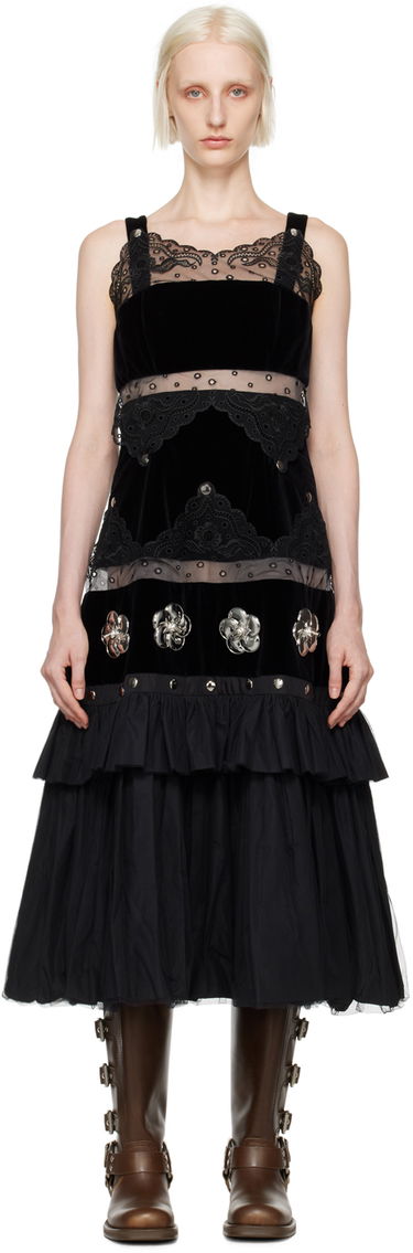 Kjole Chopova Lowena Chopova Lowena Combo Midi Dress Sort | 1251, 0