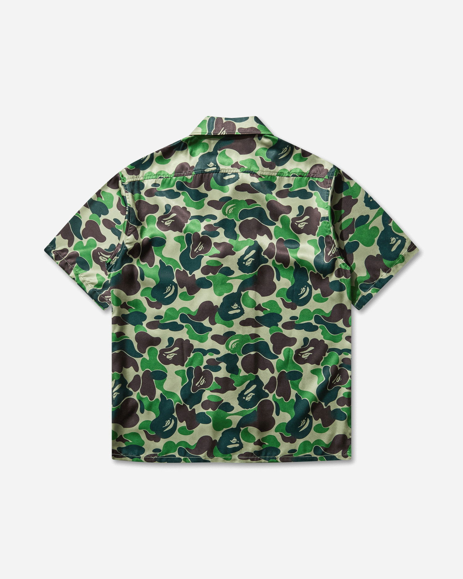 Skjorte BAPE ABC Camo Open Collar Shirt Grøn | 1L30132007 GREEN, 0