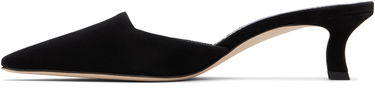 Smykker Manolo Blahnik Manolo Blahnik Moiramu Suede Heeled Mules Sort | 225-1957, 2