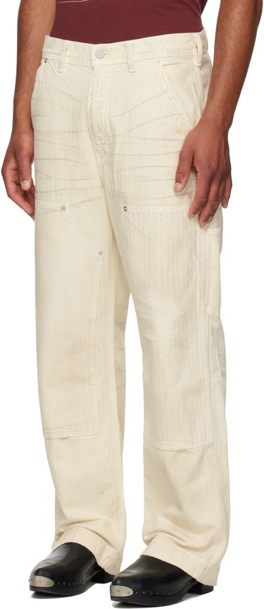 Bukser Enfants Riches Déprimés Enfants Riches Déprimés Double Knee Paint Denim Trousers Hvid | 050-409, 3