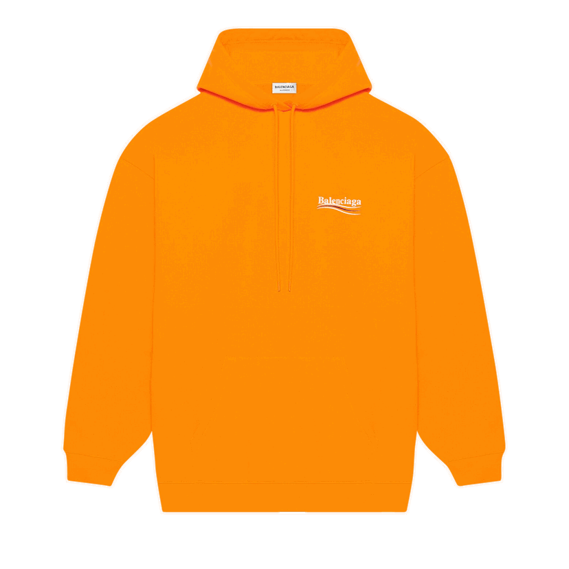 Sweatshirt Balenciaga Political Campaign Medium Fit Hoodie 'Fluorescent Orange' Orange | 600583 TKVE9 7073