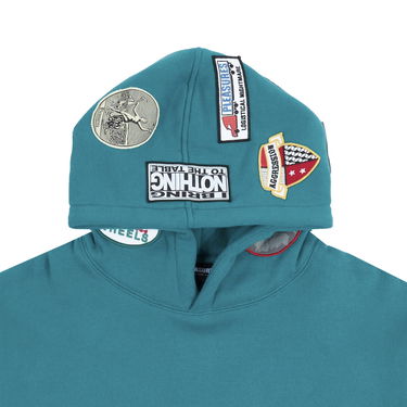 Sweatshirt Pleasures Worms Hoodie Turkis | P23F022-GREEN, 7