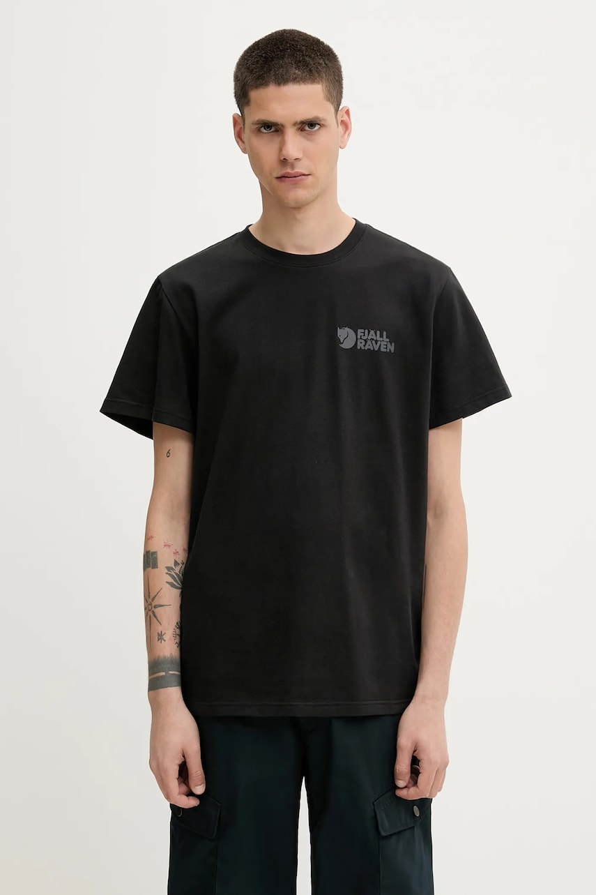 T-shirt FJÄLLRÄVEN Fjallraven Heavy Classic Printed T-Shirt Sort | F12600232, 0