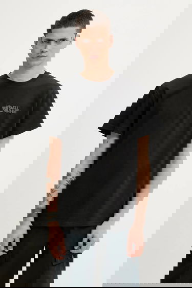T-shirt FJÄLLRÄVEN Fjallraven Heavy Classic Printed T-Shirt Sort | F12600232, 0
