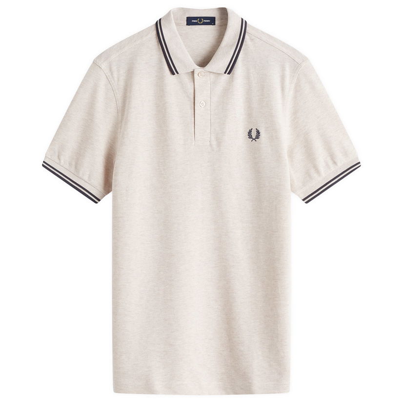 Polo skjorte Fred Perry Fred Perry Twin Tipped Polo Shirt, Size Large Beige | M3600-W50