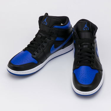 Sneakers og sko Jordan Air Jordan 1 Mid "Black Hyper Royal" Blå | 554724-068, 2