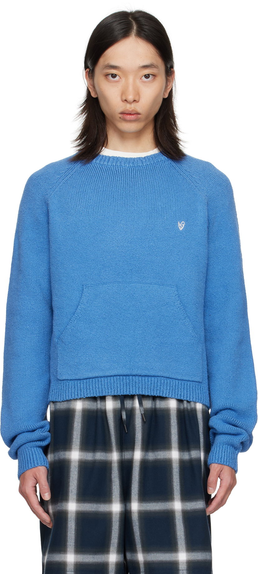 Sweater Acne Studios Blue Crewneck Sweater Blå | B60382-