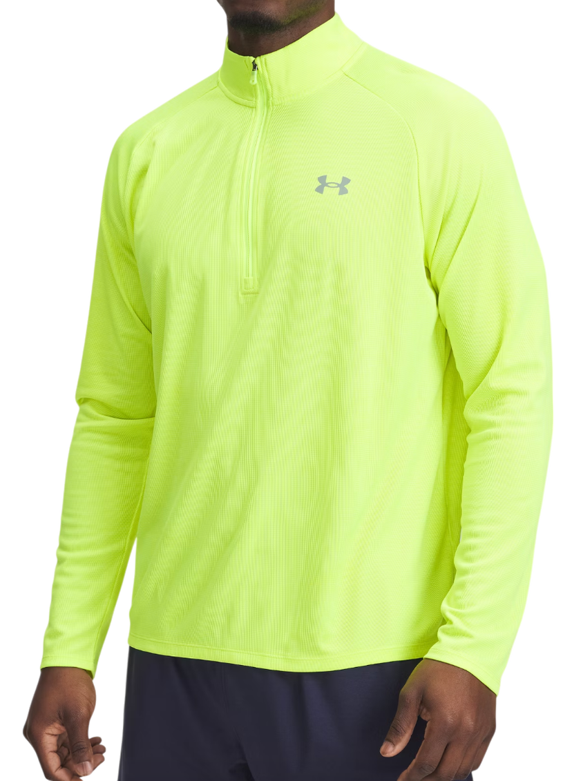 Sweatshirt Under Armour Textured 1/2 Zip Sweatshirt Gul | 1382797-731