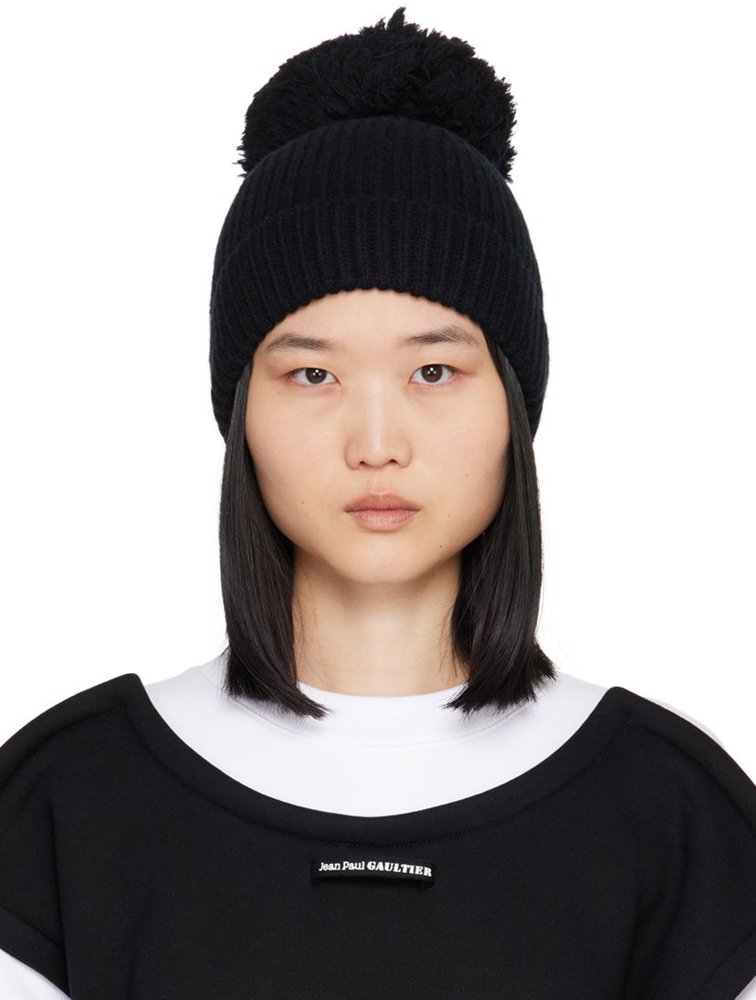 Beanie Jean Paul Gaultier Pompom Beanie Sort | 24/30-U-CC031-M074-00