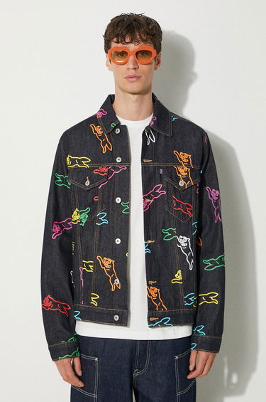 Jakke BBC IceCream ICECREAM Running Dog Denim Trucker Jacket Mørkeblå | IC24245, 0