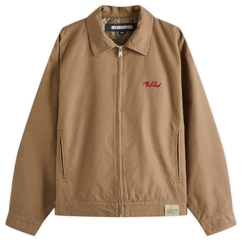 Jakke Neighborhood Neighborhood Zip Work Jacket, Size Large Brun | 251TSNH-JKM02-OLV