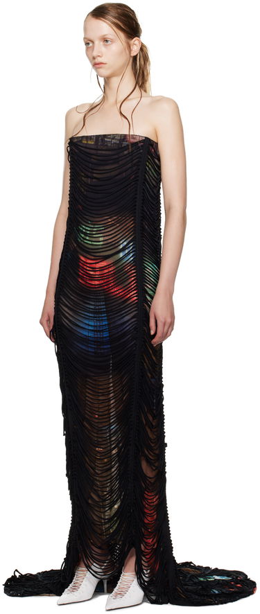Kjole Jean Paul Gaultier Shayne Oliver Edition 'The Long Slashed City' Maxi Dress Sort | 24/27-F-RO148-T551-60405030, 3