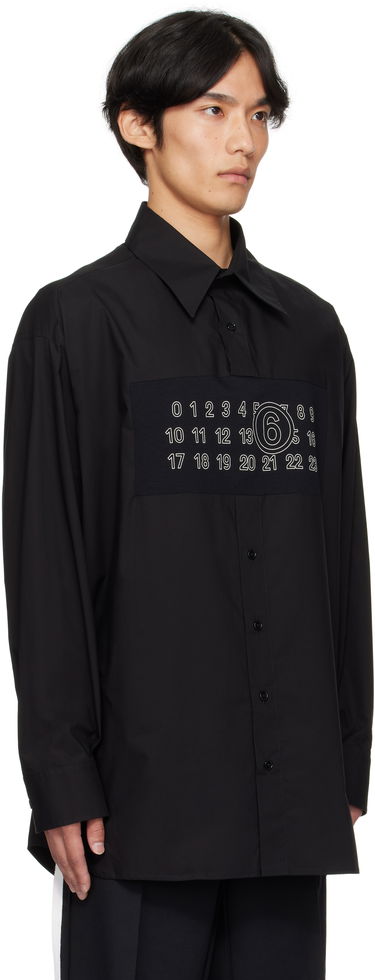 Skjorte Maison Margiela MM6 Maison Margiela Long Sleeve Shirt with Numbers Print Sort | SH0NH0014 M35256, 1