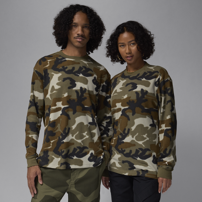 T-shirt Jordan Jordan MVP Long Sleeve T-Shirt Camo Brun | FV7442-380