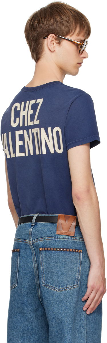 T-shirt Valentino Valentino 'Chez Valentino' Panther 60 Graphic T-Shirt Blå | 7V3MG17EAYD, 2