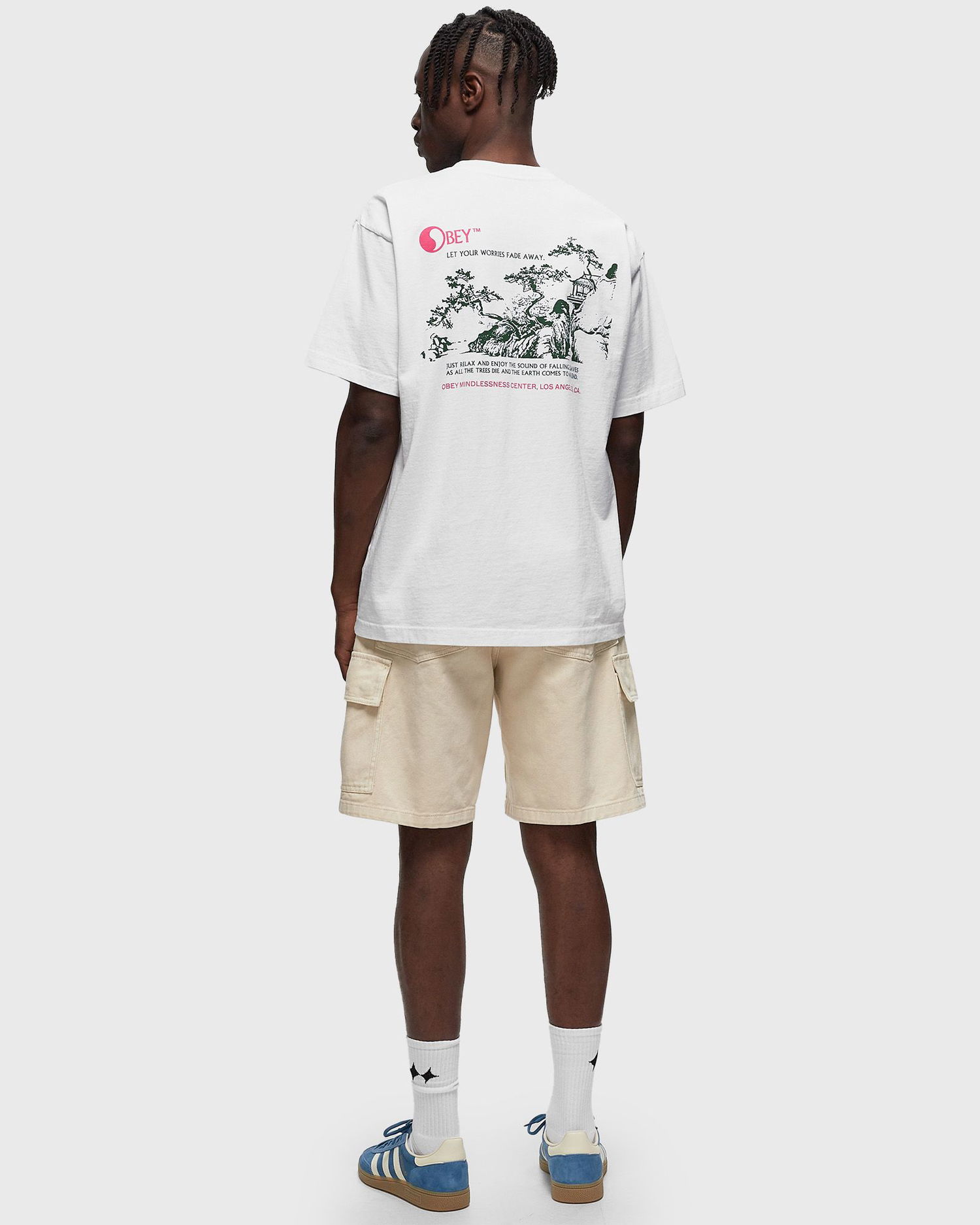 T-shirt OBEY let your worries fade away Hvid | 166913721-WHT, 1
