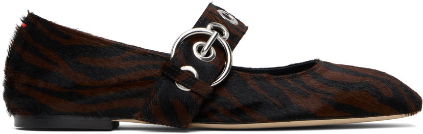 Skopleje Aeyde Aeyde Uma Eyelet Mary-Jane Ballerina Flats Brun | A11-FL-RKLS08FL159-SS25-953-070