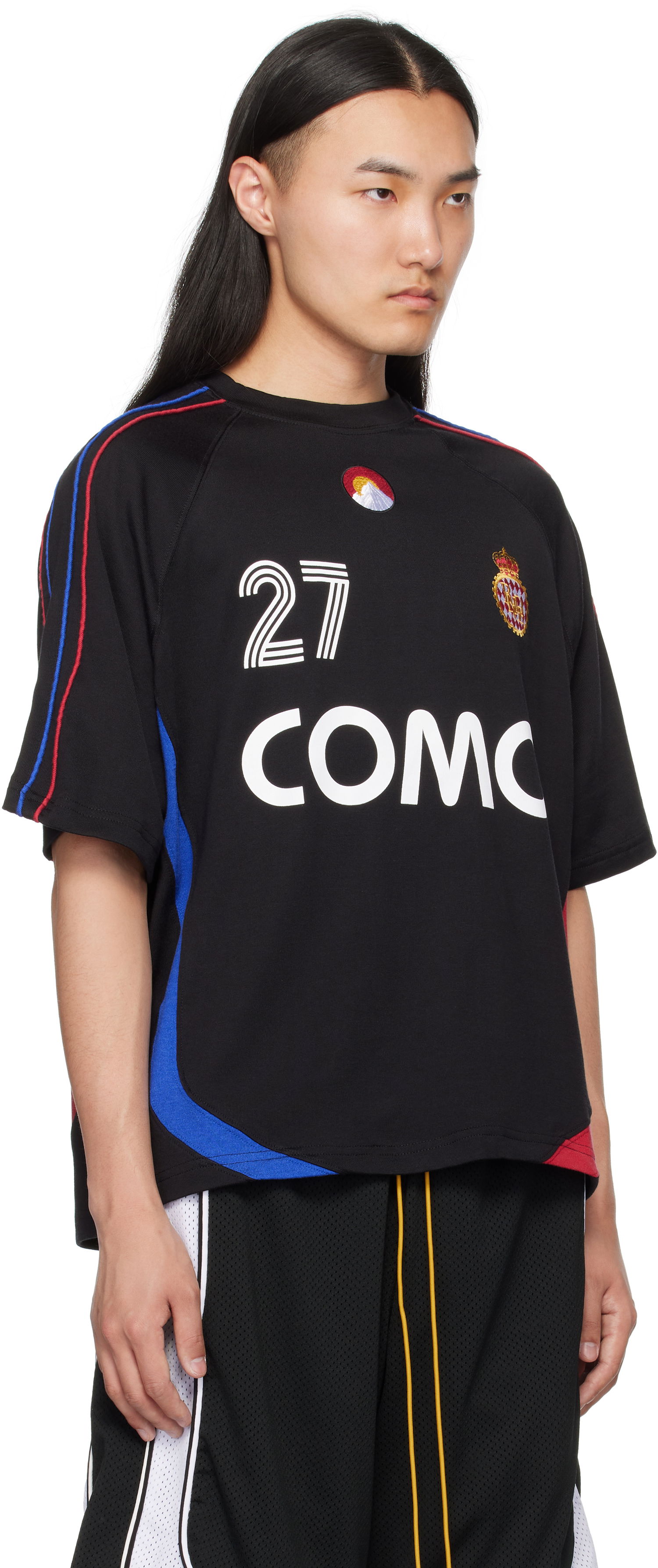 T-shirt Rhude Rhude ''Rhude 27'' Football T-Shirt Sort | RHSS25TT03230, 1
