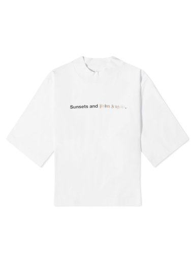 T-shirt Palm Angels Sunsets T-Shirt Hvid | PWAA020F23JER0020110