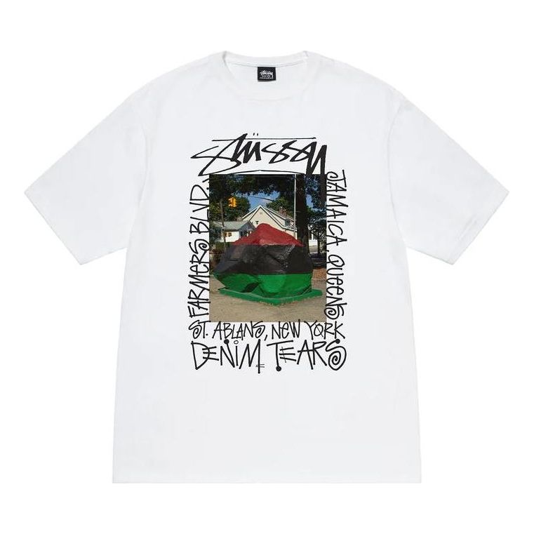 T-shirt Stüssy Stussy x Denim Tears Farmers Blvd Graphic T-Shirt Hvid | 3903832
