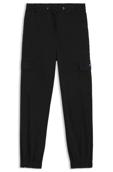 Cargo bukser BOSS Relaxed Fit Stretch Cotton Cargo Trousers Sort | 50511288