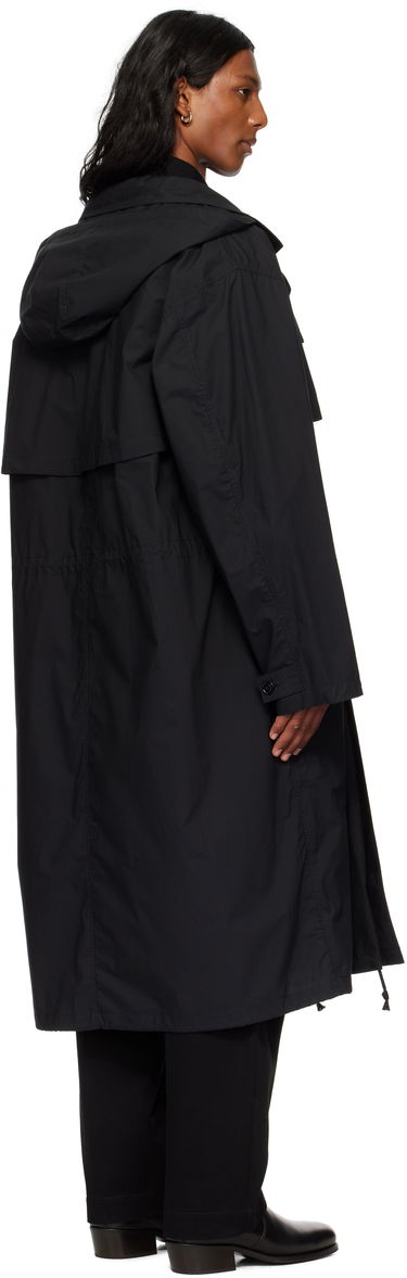Regnfrakke LEMAIRE LEMAIRE Light Hooded Trench Coat Sort | CO1096 LF1371, 2