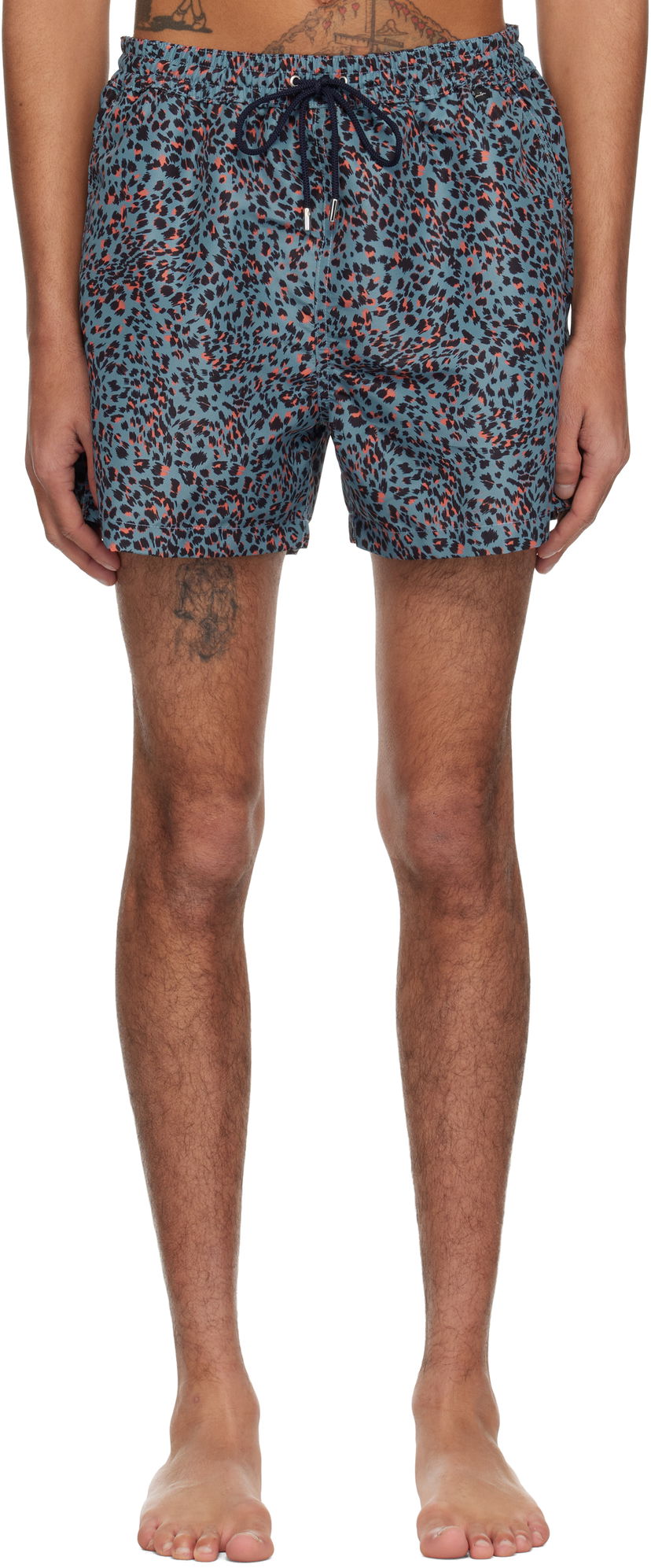 Badetøj Paul Smith Paul Smith Leopard Print Swim Shorts Blå | M1A-239B-P41564-44
