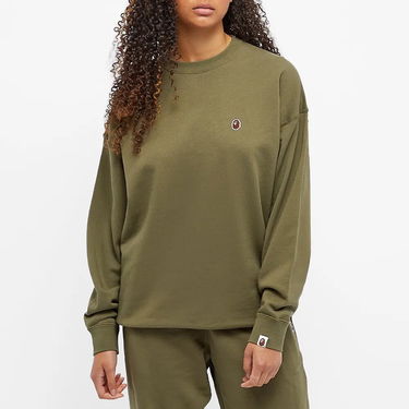 Sweatshirt BAPE Oversized Ape Logo Crew Sweat Grøn | 001SWH802503L-GRN, 2