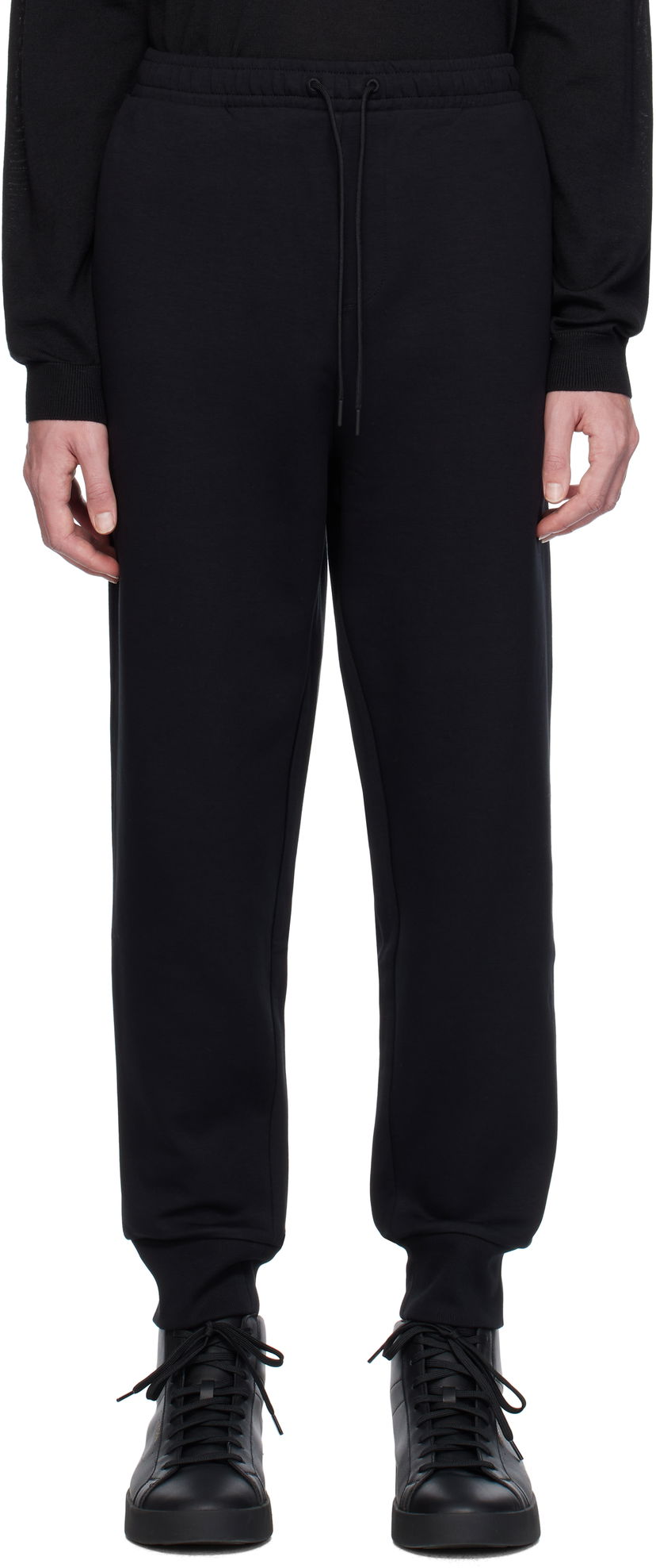 Joggingbukser BOSS Logo Print Track Pants Sort | 50506141