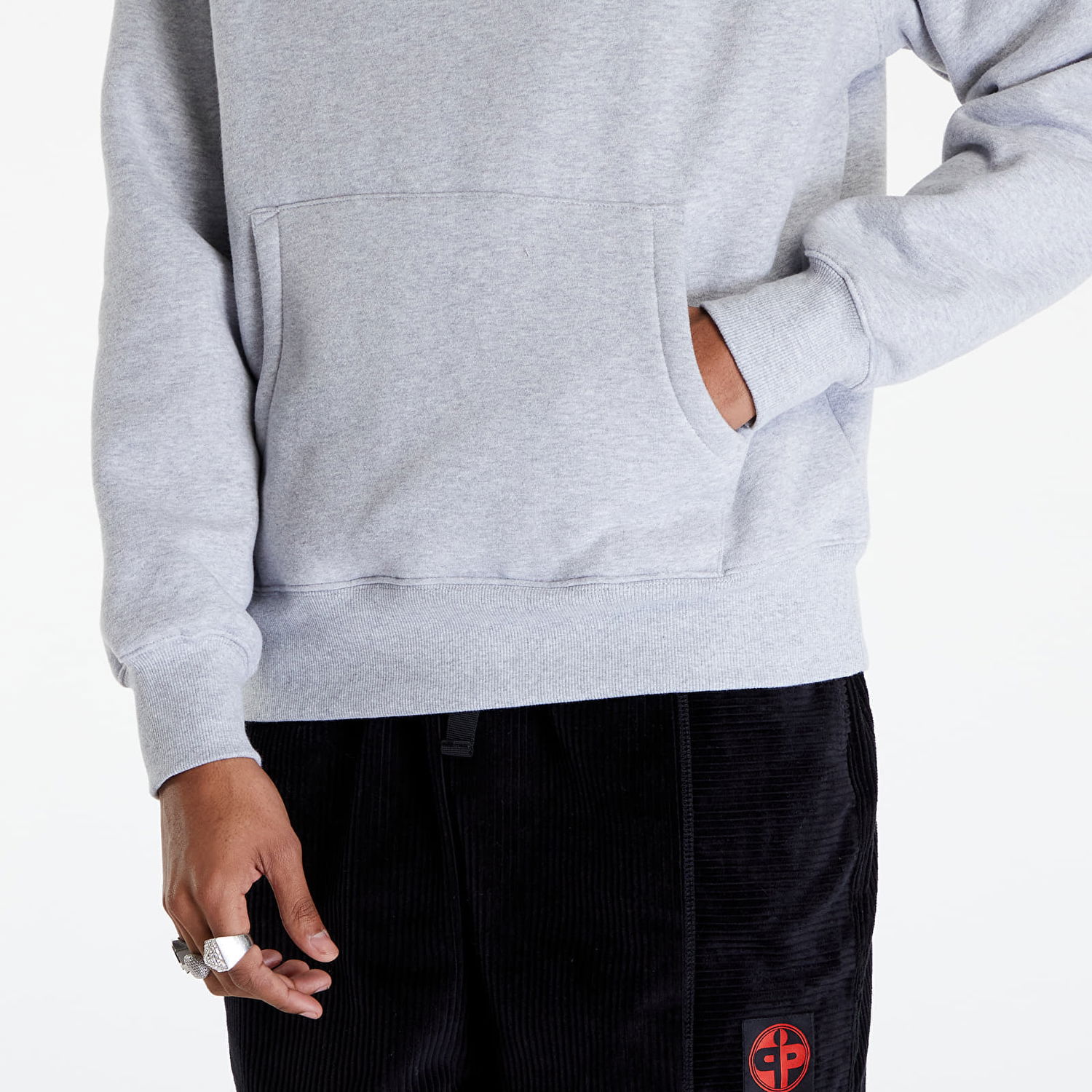 Sweatshirt Pleasures Cafe Hoodie Grå | P24SP026 GREY, 1