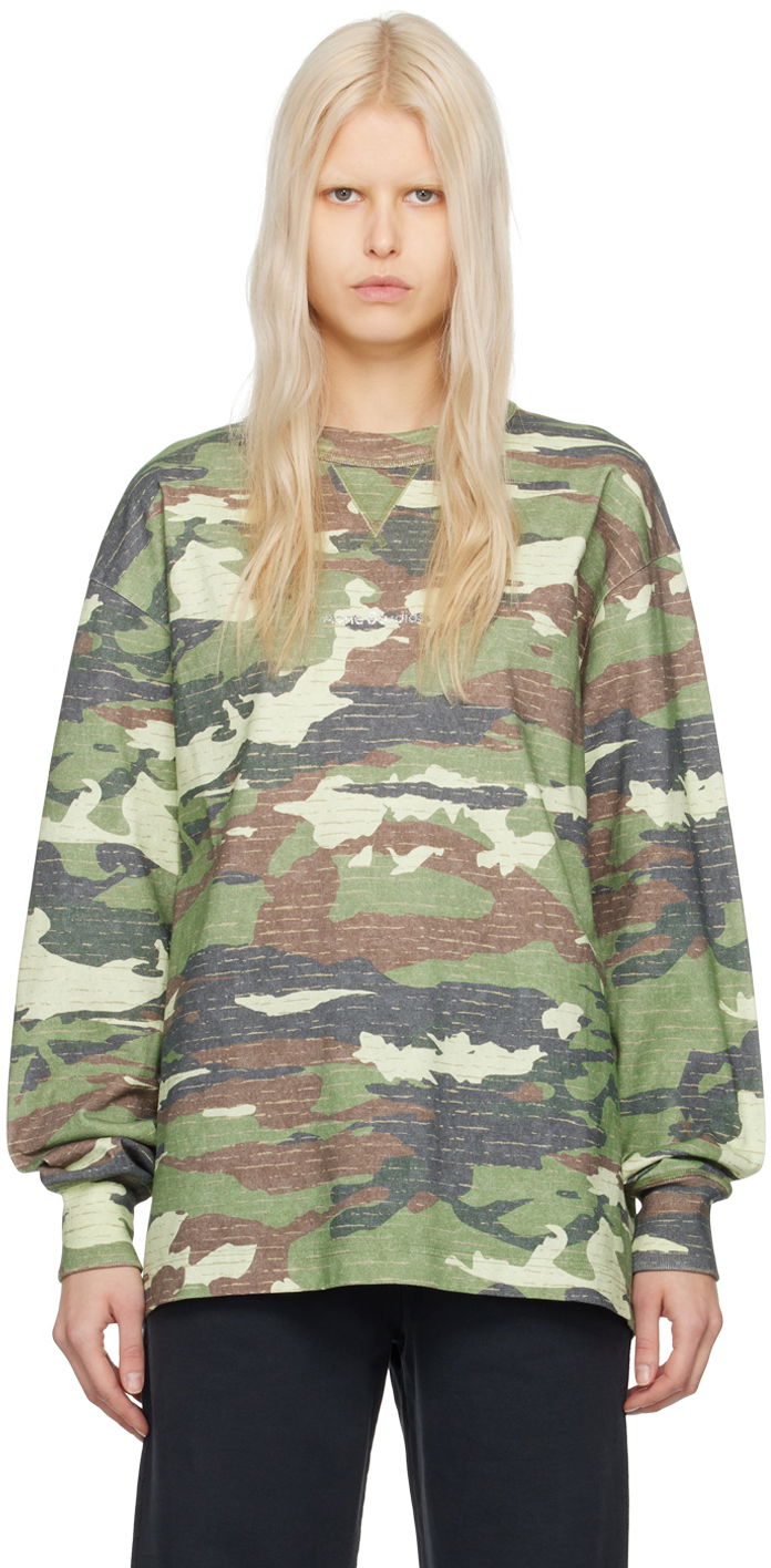 Sweatshirt Acne Studios Camouflage Sweatshirt Grøn | BI0194-, 0