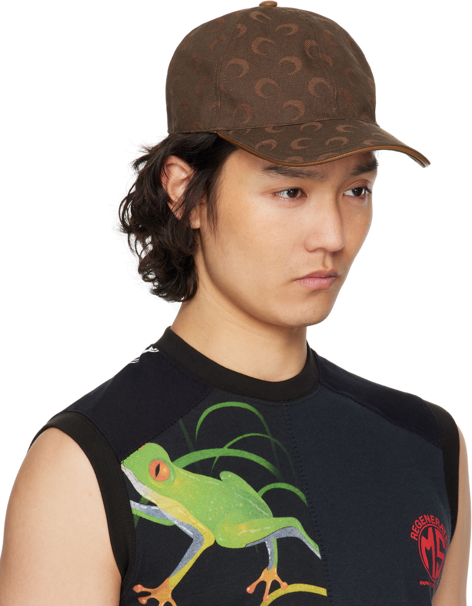 Kasket Marine Serre Marine Serre Moon Jacquard Twill Baseball Cap Brun | UHG049A CWOV0063, 1