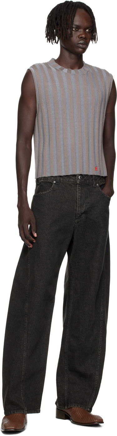 Sweater Eckhaus Latta Eckhaus Latta Ribbed Knit Vest Grå | 8025-EL-PF25-H, 3