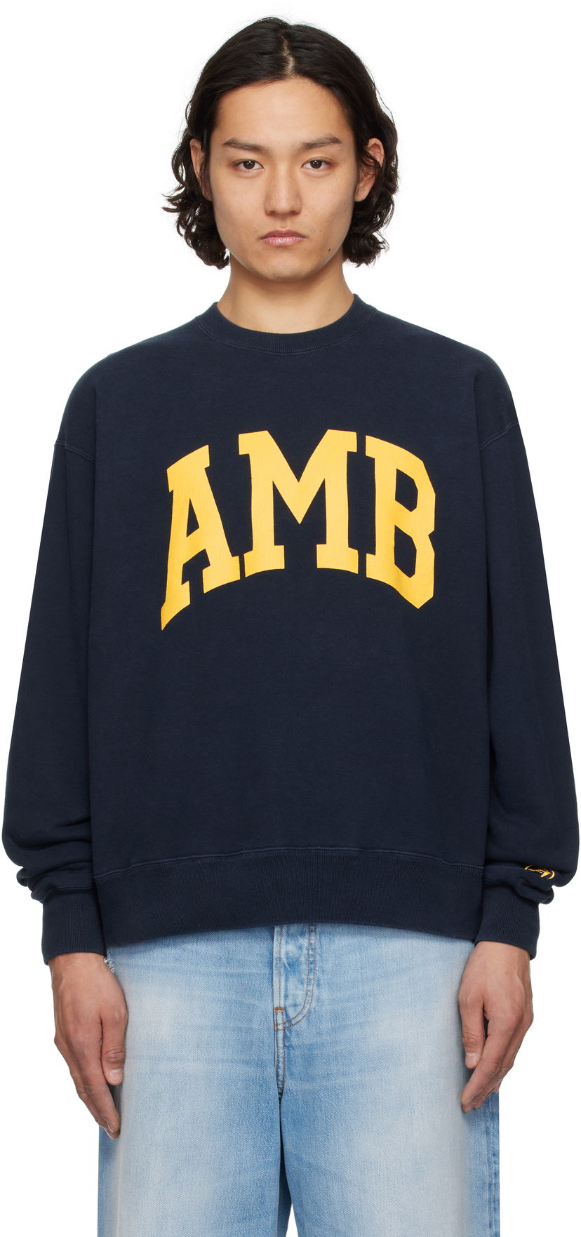 Sweatshirt Ambush AMBUSH 'AMB' Graphic Sweatshirt Mørkeblå | 12115332