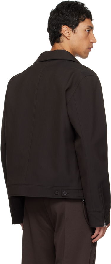 Jakke Courrèges Courrèges Embroidered Zipped Twill Jacket Sort | 325CBL307PL0222, 2