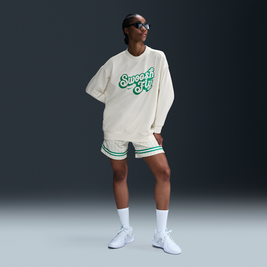 Sweater Nike Nike Swoosh Fly Dri-FIT Loose Fit Basketball French Terry Sweatshirt Hvid | FZ5514-133, 3