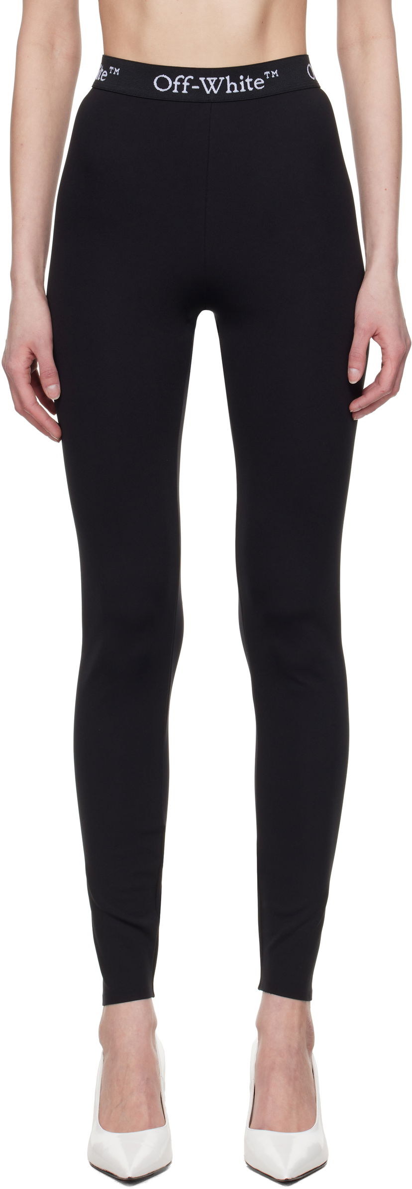 Leggings Off-White Off-White Logo Band Sport Leggings Sort | OWVV003S25JER0011000