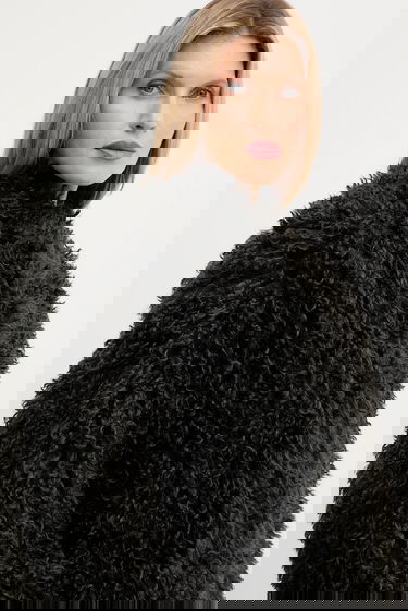 Frakker STAND STUDIO Stand Studio Carolina Faux Fur Coat Sort | 66577.9422, 4