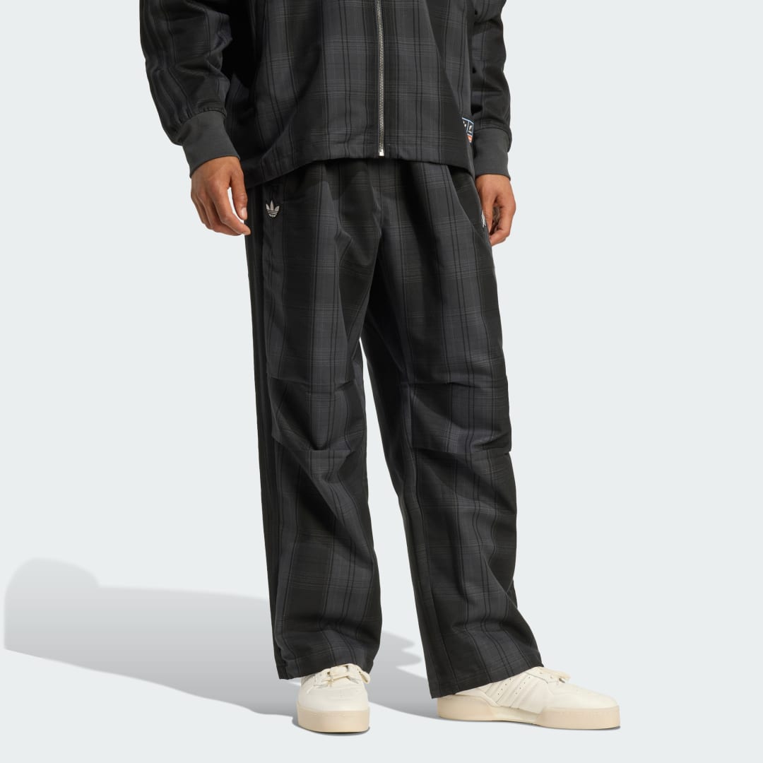 Bukser adidas Performance Originals All Blacks Firebird Plaid Track Pants Sort | KG4637, 0