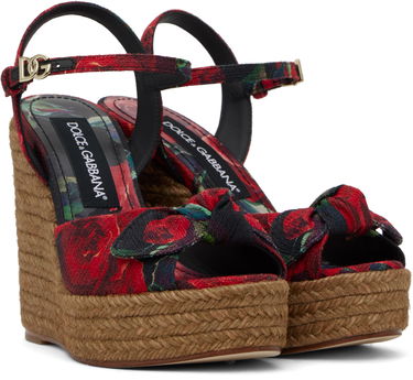Tøj Dolce & Gabbana Dolce&Gabbana Cava MM Lolita Wedge Heeled Sandals Rød | CZ0320 A6514, 3