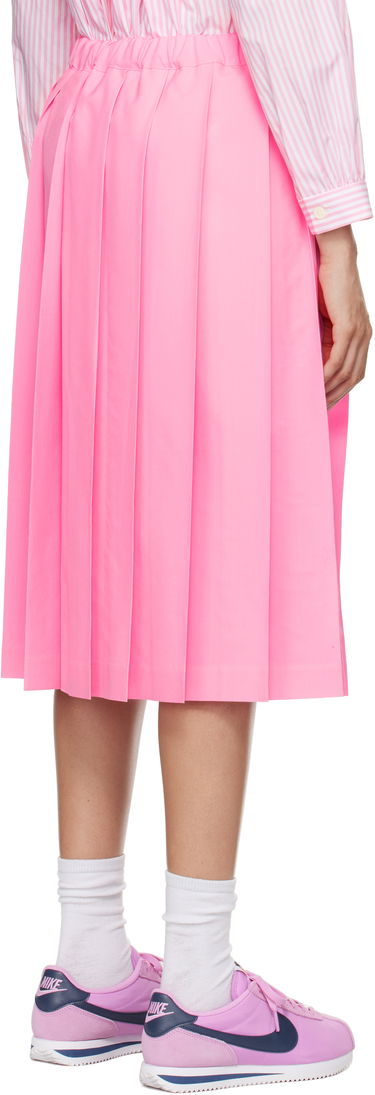 Nederdel Comme des Garçons Comme des Garçons Girl Tropical Wool Pleated Midi Skirt Lyserød | NN-S003-051, 2