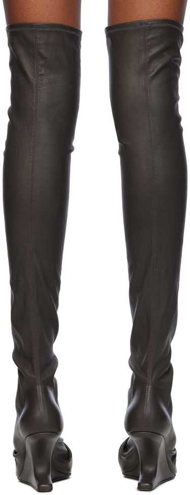 Tøj Rick Owens Rick Owens Porterville Cantilever Tall Boots Grå | RP02D3807 LS, 1